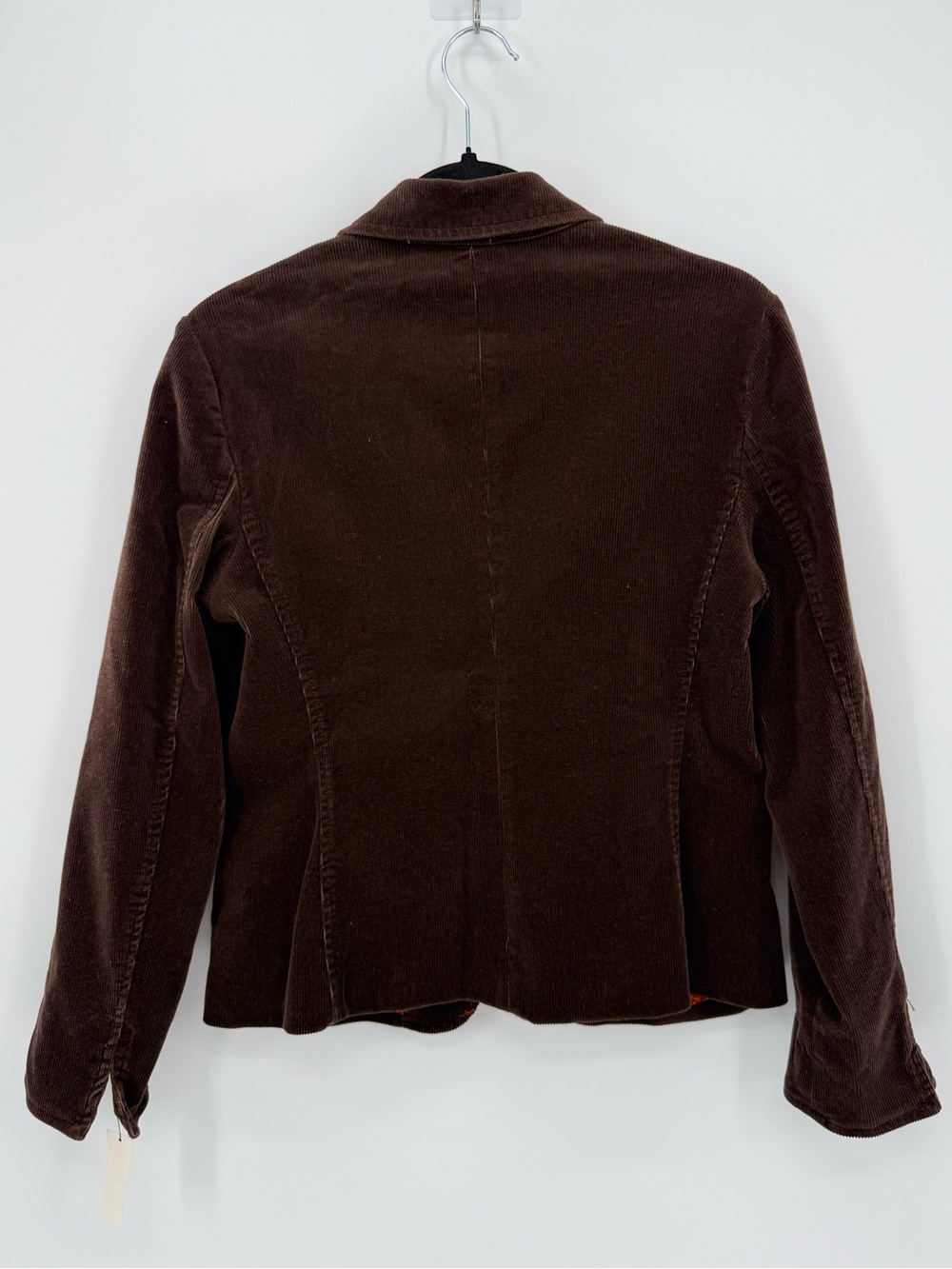 Talbots Petites Brown Corduroy Blazer Jacket Floral Size 8P Lined Old Money - Picture 3 of 8